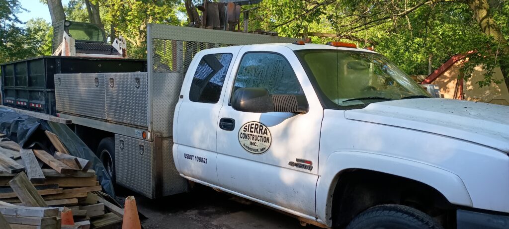 Sierra Construction, Inc. concrete transport and support truck